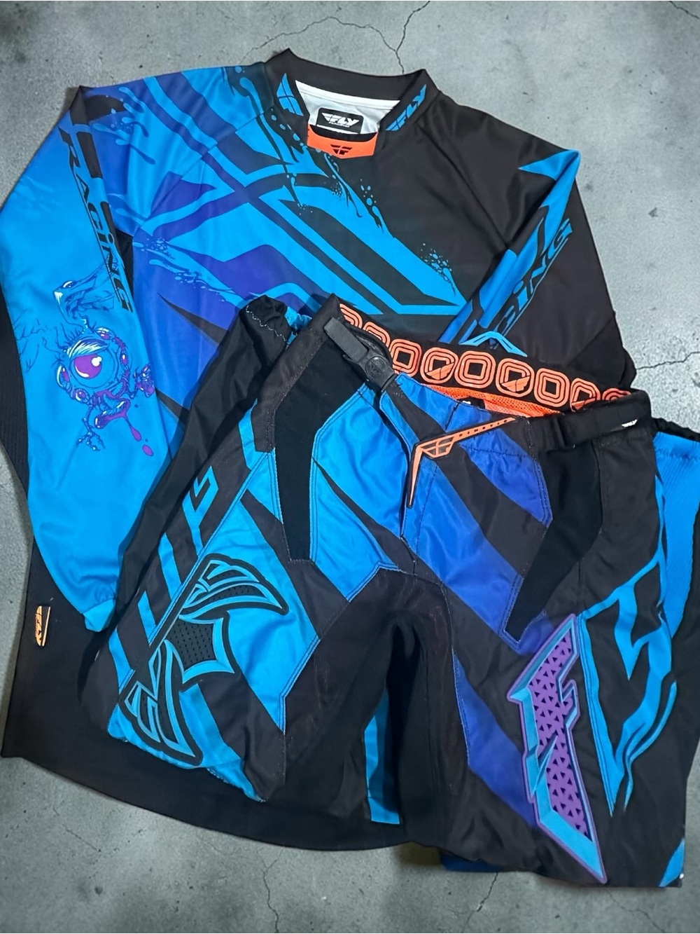 Men’s Fly Racing Kinetic Blue Performance Motocross top & Pants